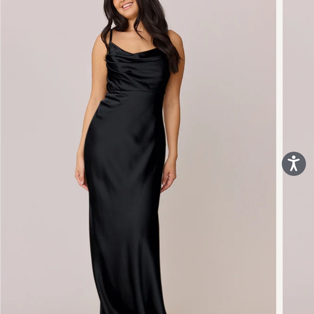 Revelry Black Skye Satin Dress